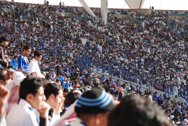 Al Hilal supporters in the stands at King Fahd Stadium in 2010