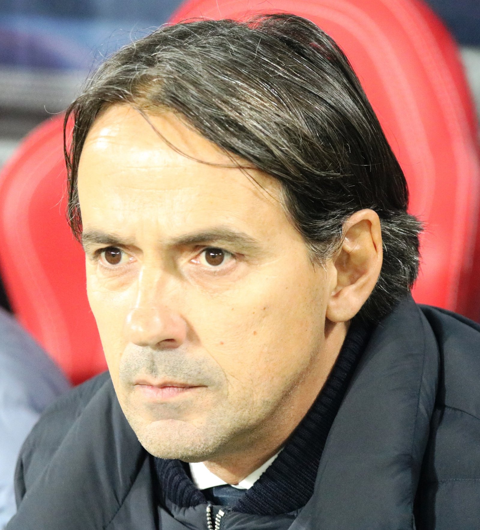 Simone Inzaghi in 2023, ahead of his Al Hilal news conference before the Al-Ittihad match
