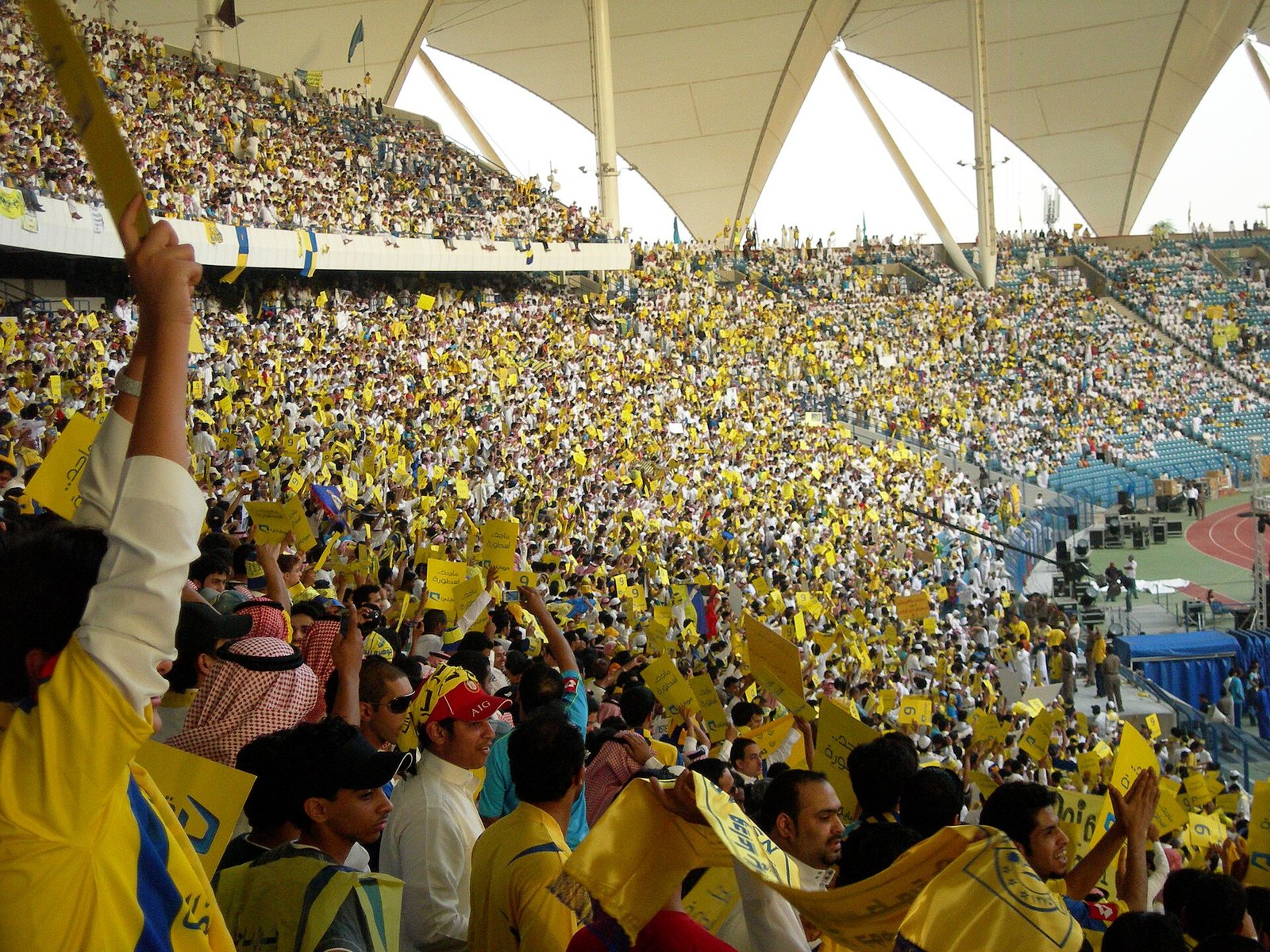 Fans at King Fahd International Stadium in Riyadh, a venue beyond Kingdom Arena attendance talk